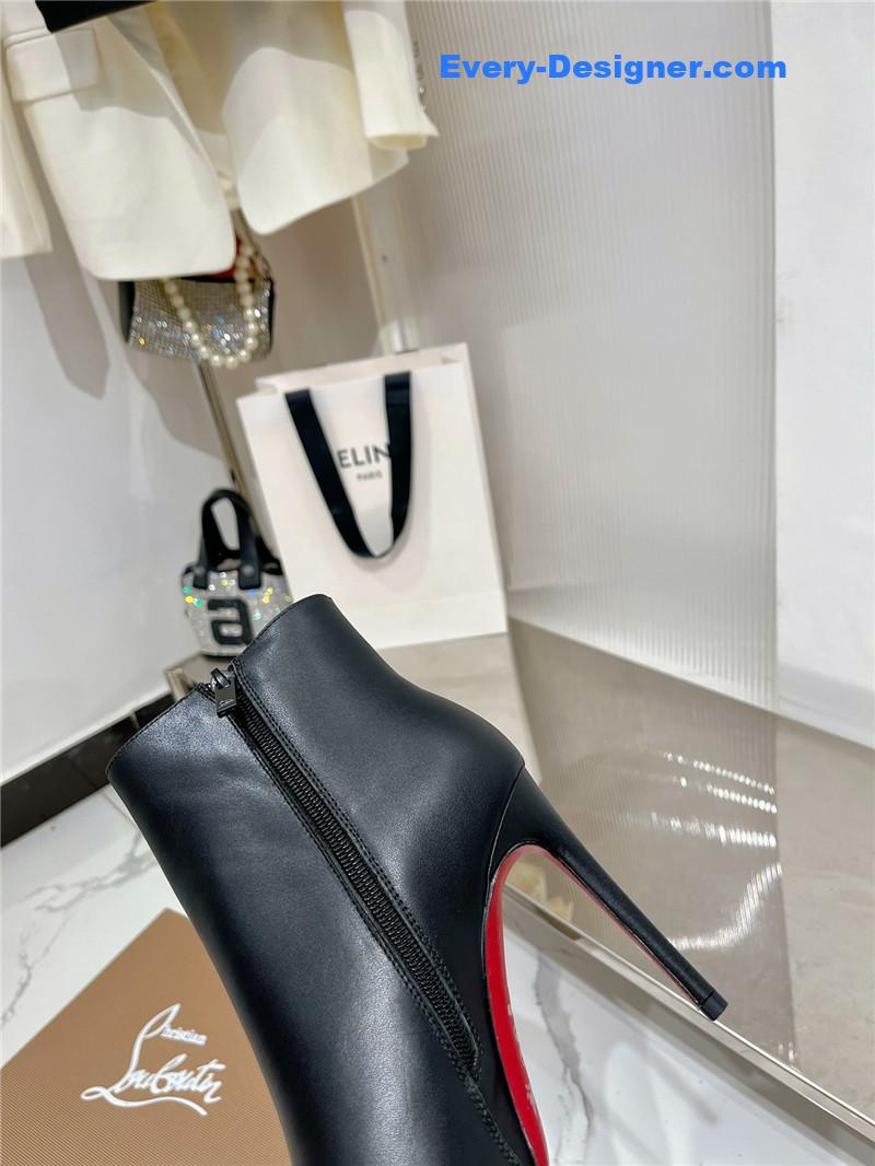 Chr1st1an louboutin high-heeled leather short boots
