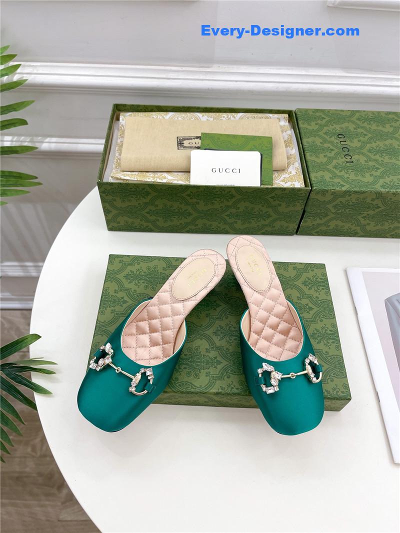 Gvc*1 new crystal horsebit mules