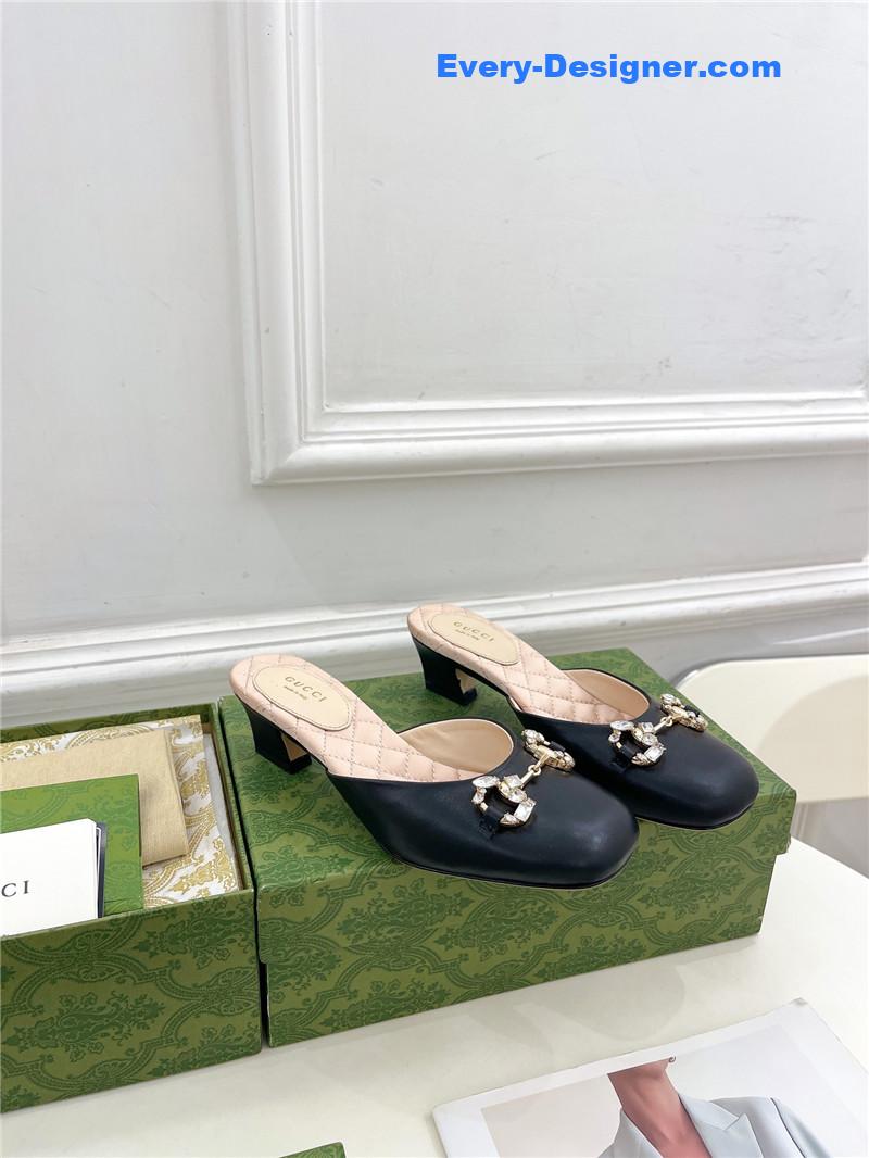 Gvc*1 new crystal horsebit mules