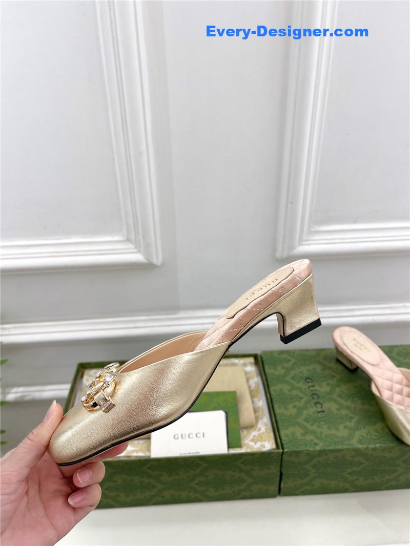 Gvc*1 new crystal horsebit mules