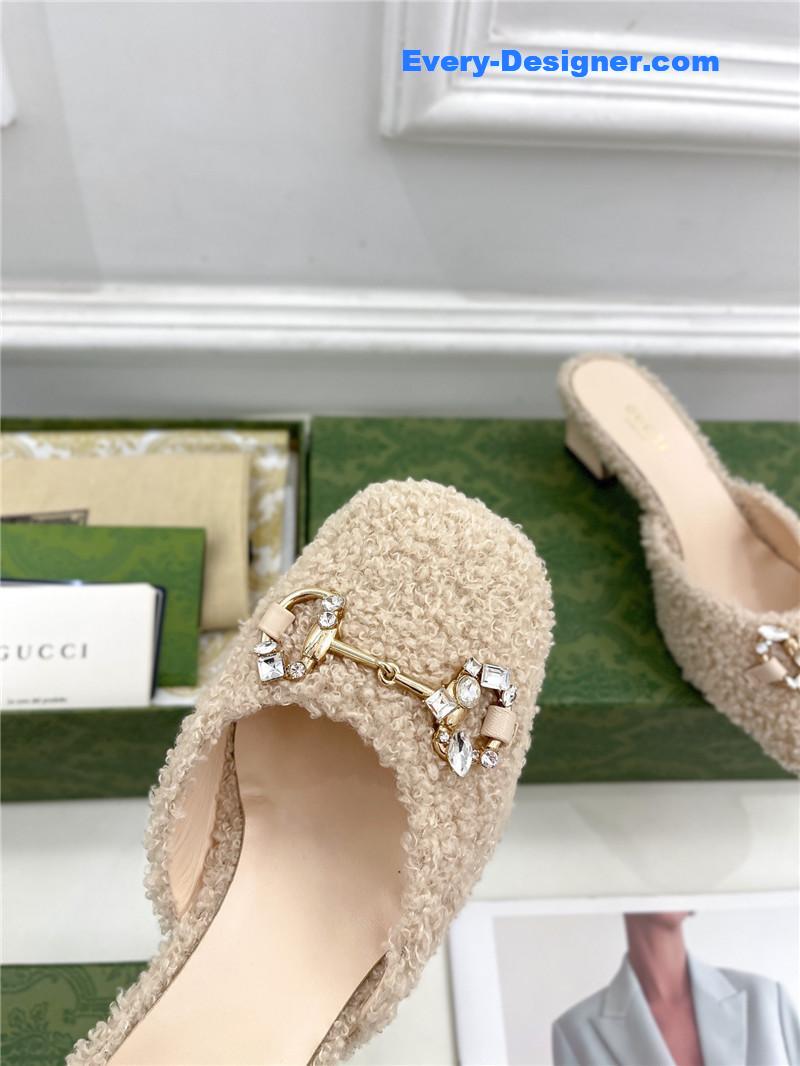 Gvc*1 new crystal horsebit mules