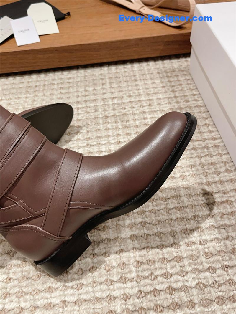 Ce1i*e arc de triomphe thick-soled motorcycle boots