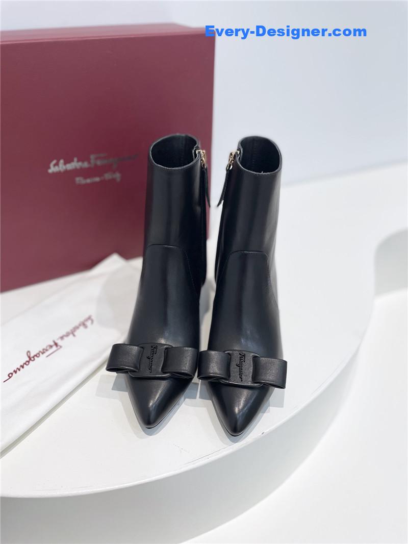 Salvatore Ferragamo Chelsea block heel boots