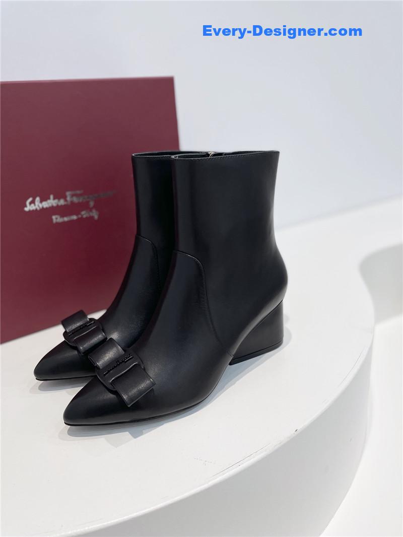 Salvatore Ferragamo Chelsea block heel boots