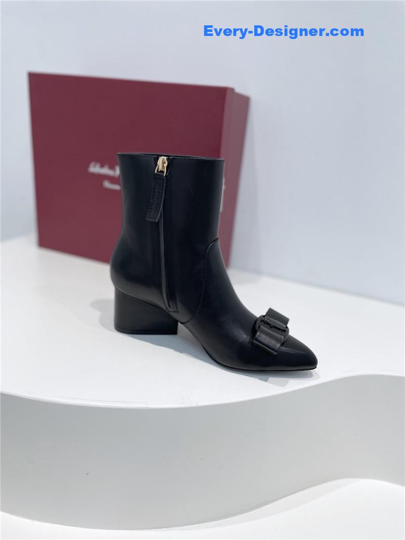 Salvatore Ferragamo Chelsea block heel boots