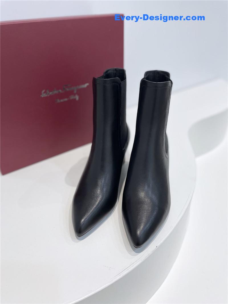 Salvatore Ferragamo Chelsea block heel boots