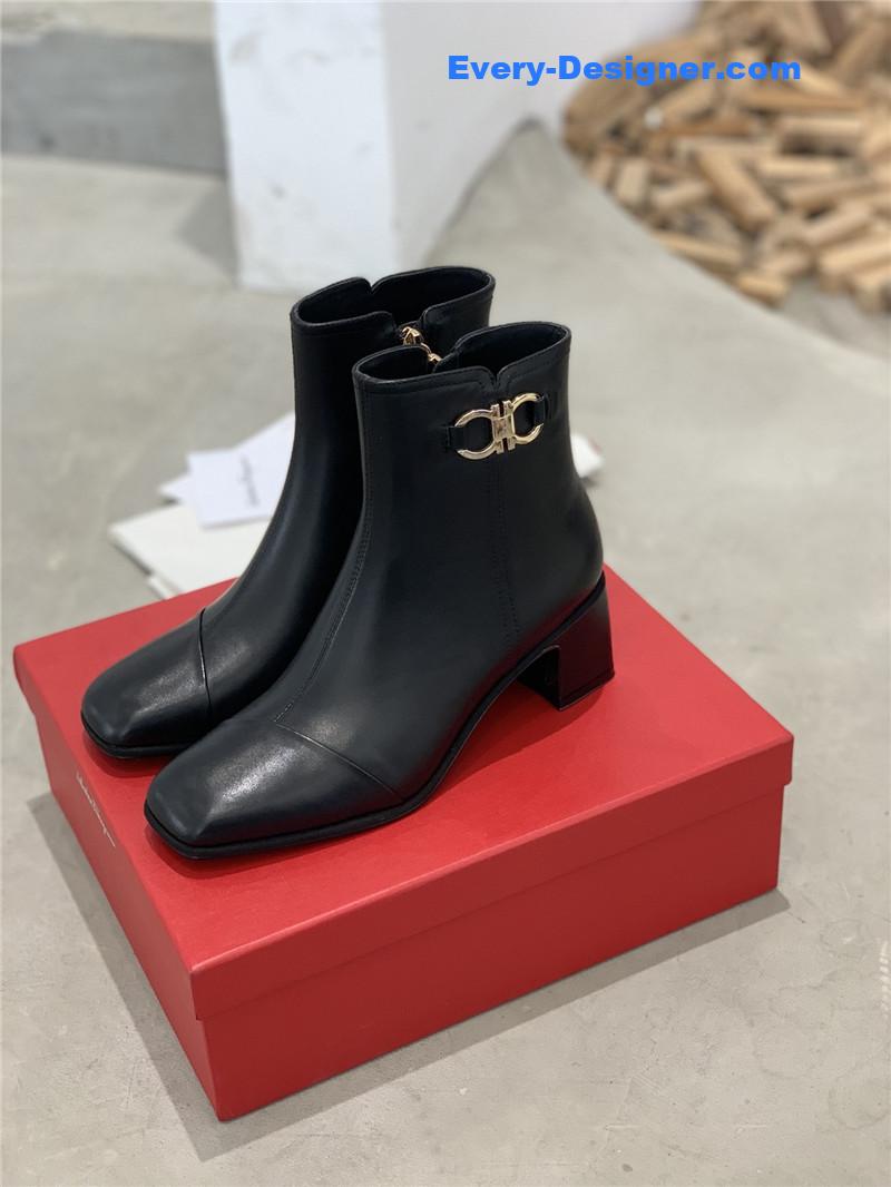 Salvatore Ferragamo block heel boots