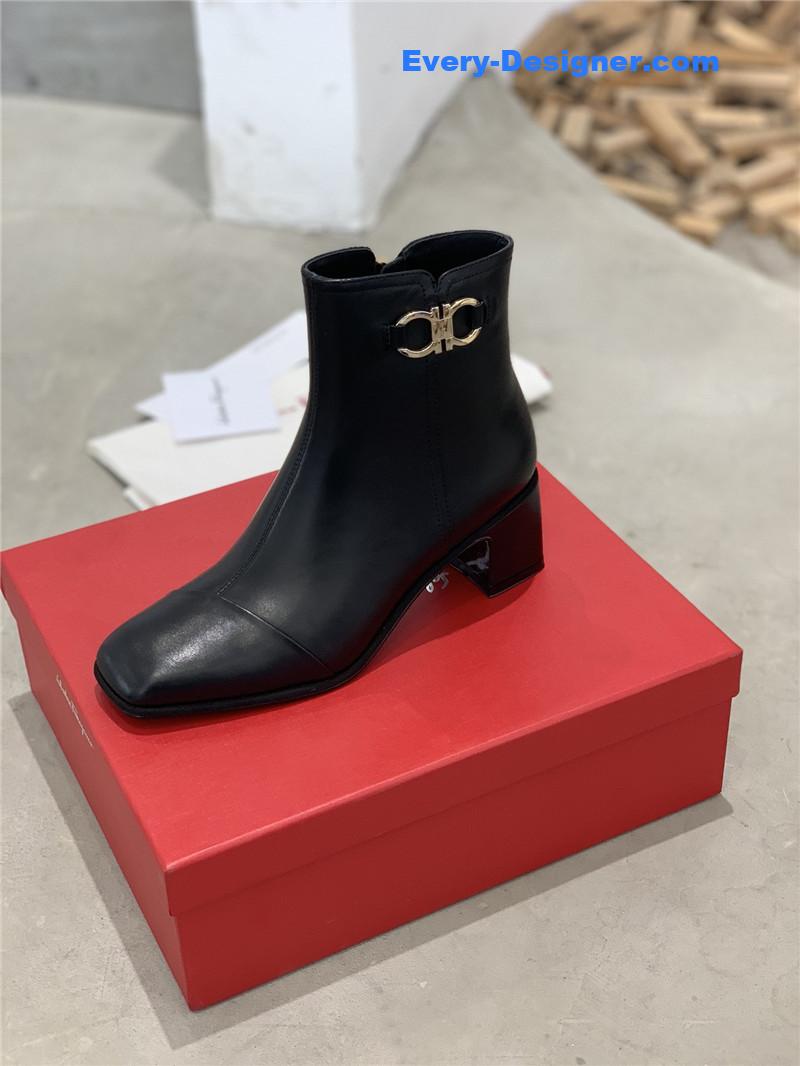 Salvatore Ferragamo block heel boots