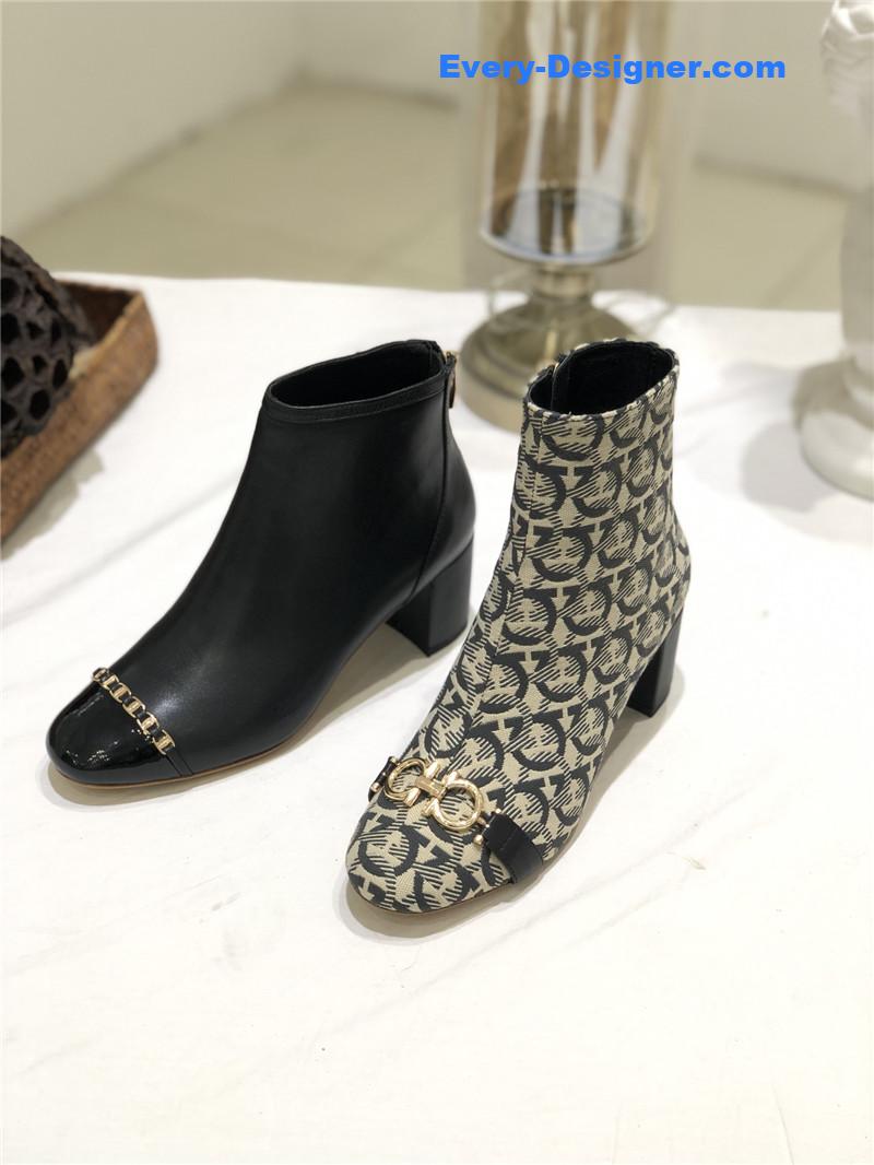 Salvatore Ferragamo block heel boots