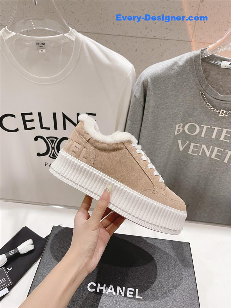 Ch**el panda colorblock thick-soled biscuit shoes