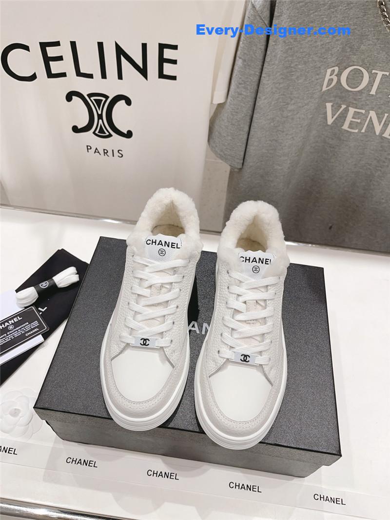 Ch**el panda colorblock thick-soled biscuit shoes