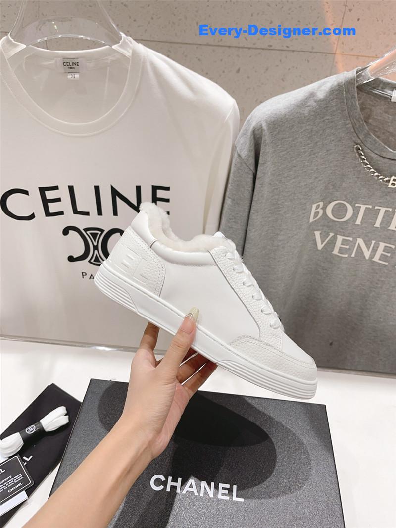 Ch**el panda colorblock thick-soled biscuit shoes