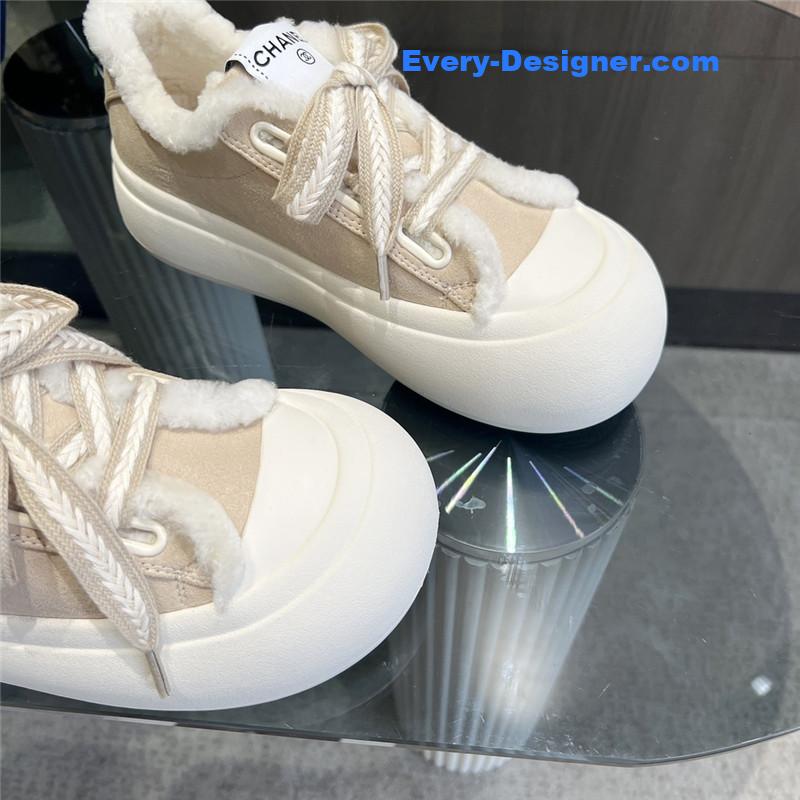 Ch**el new low top thick lace bread shoes