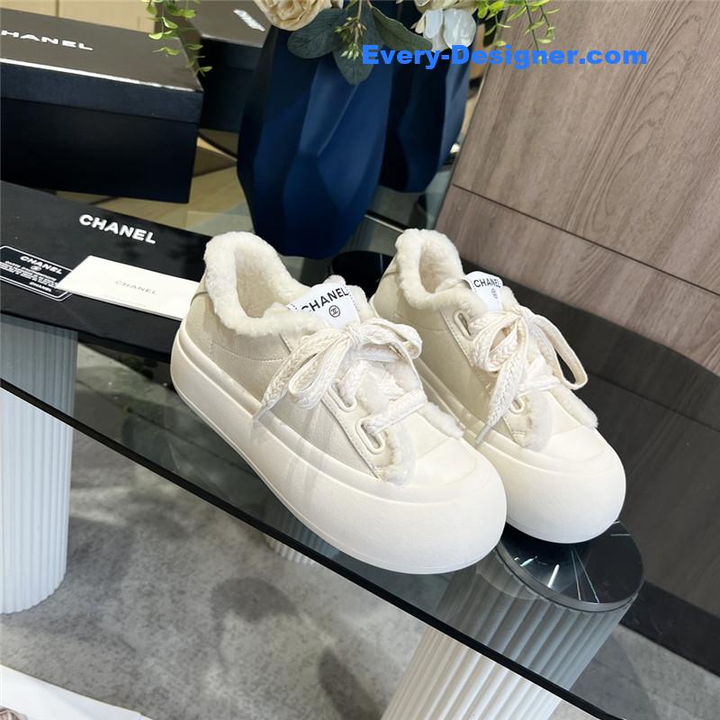 Ch**el new low top thick lace bread shoes