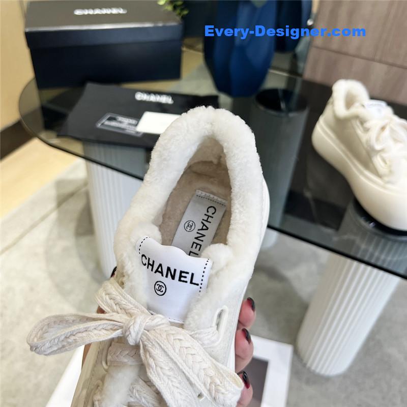 Ch**el new low top thick lace bread shoes