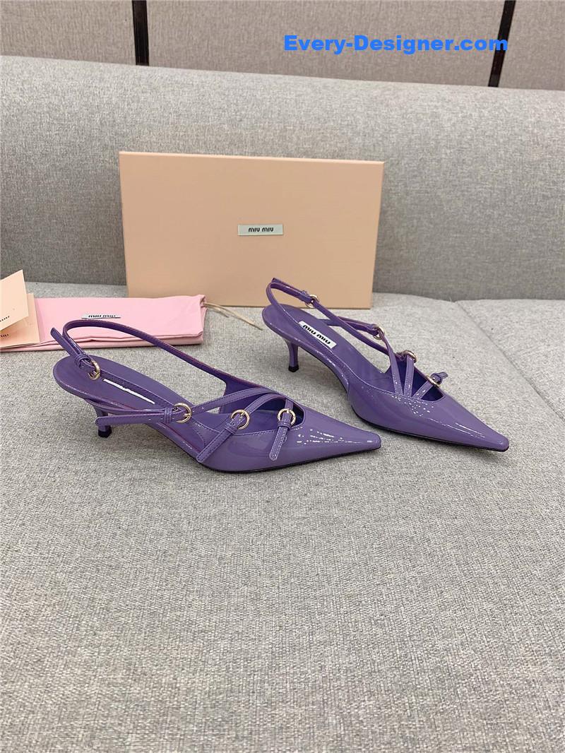 M1um1u catwalk style pointed toe kitten heels