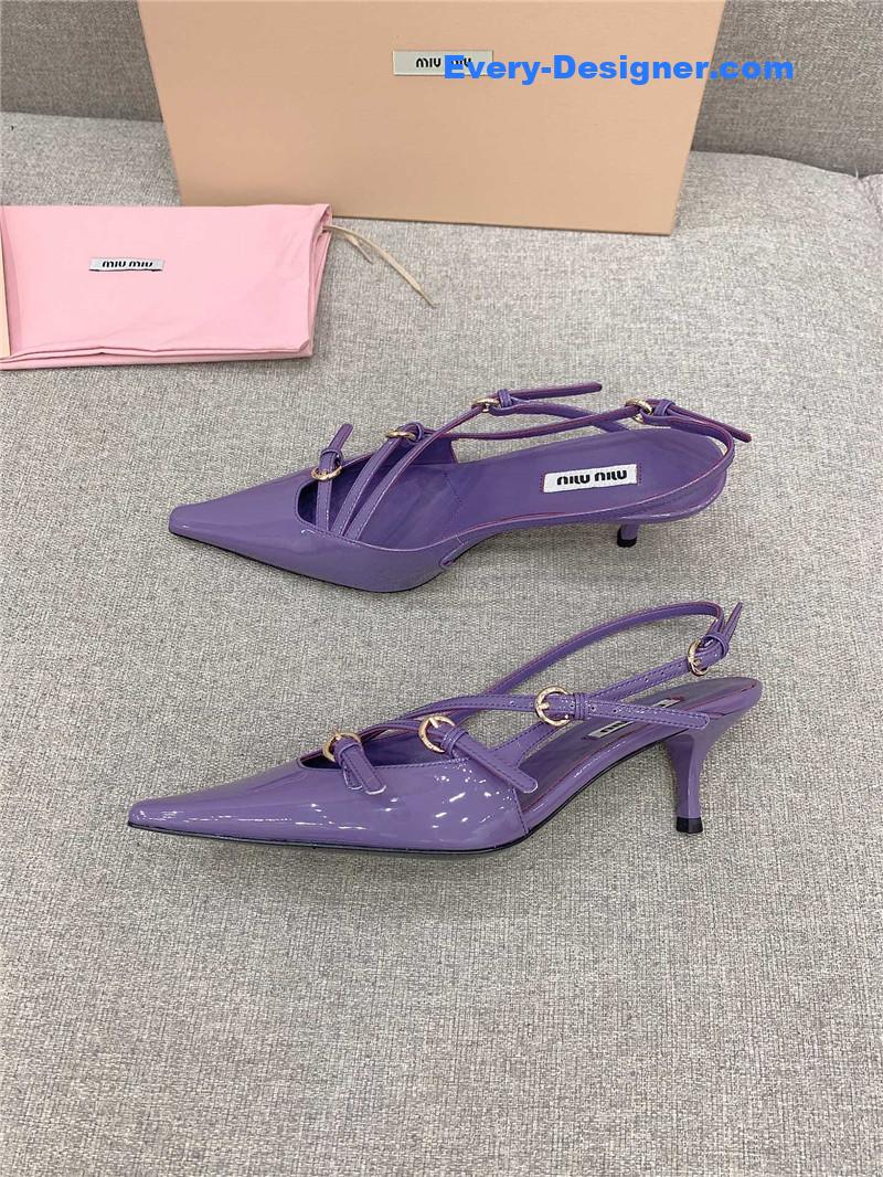 M1um1u catwalk style pointed toe kitten heels