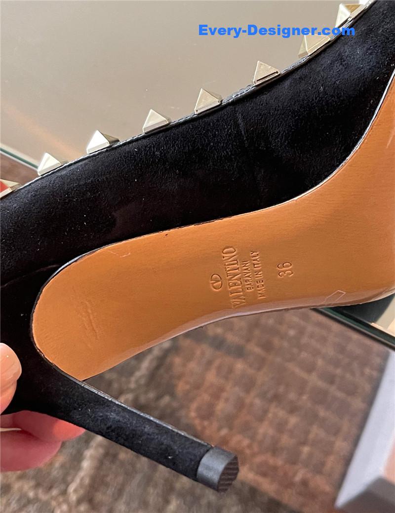 Va1e*ntin0 autumn and winter rivet elegant high heels