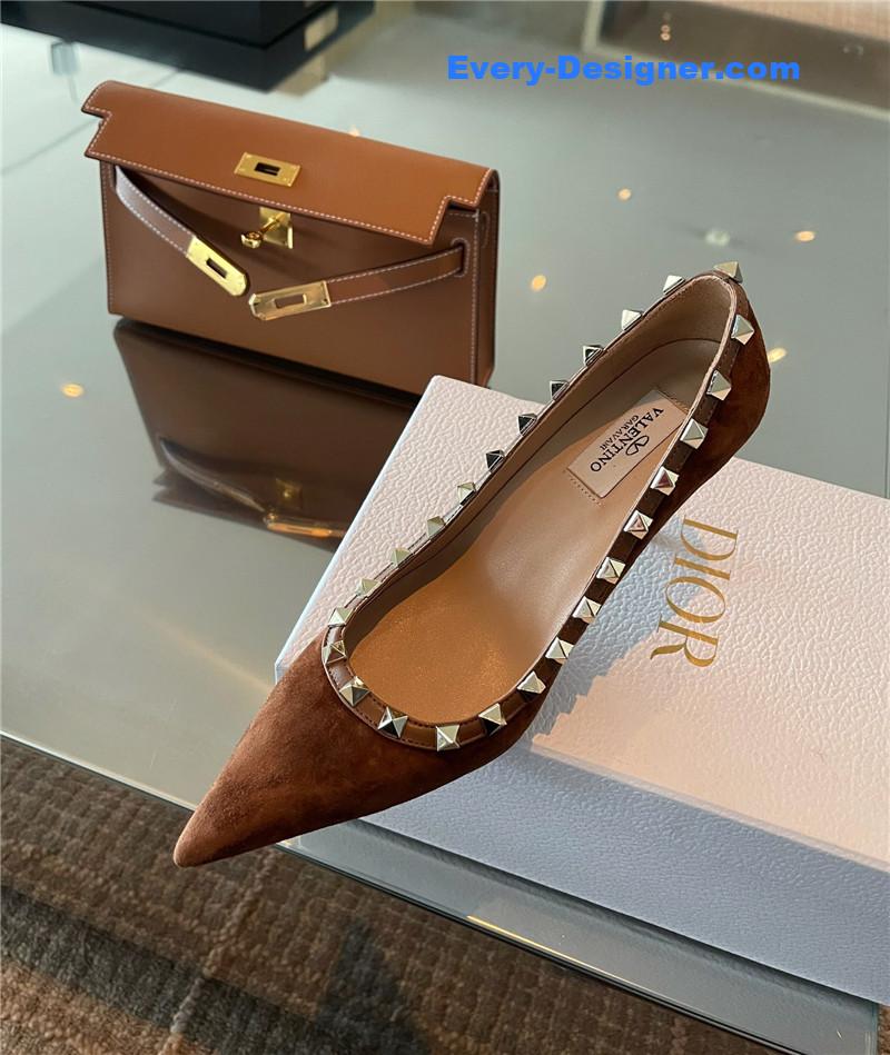 Va1e*ntin0 autumn and winter rivet elegant high heels