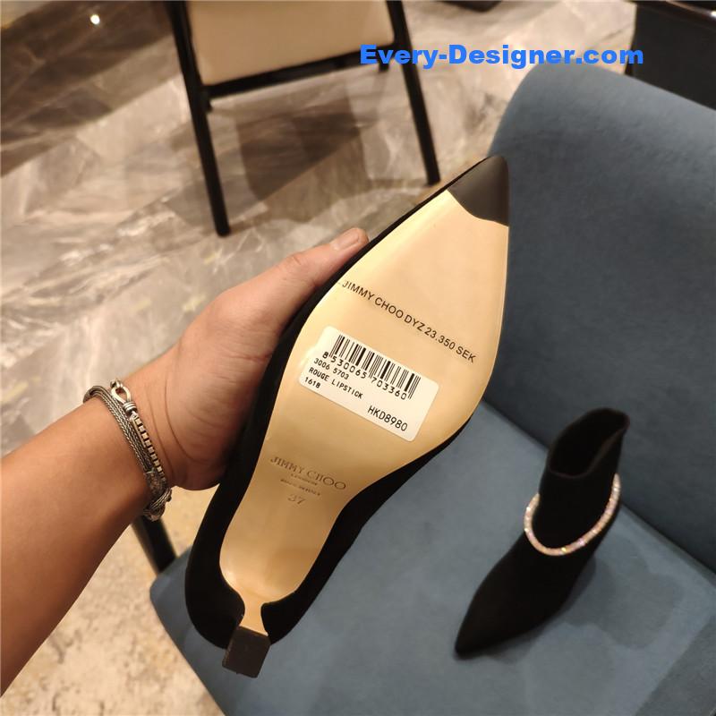 j1m*y ch00 pointed toe S*per shiny chain high heel boots