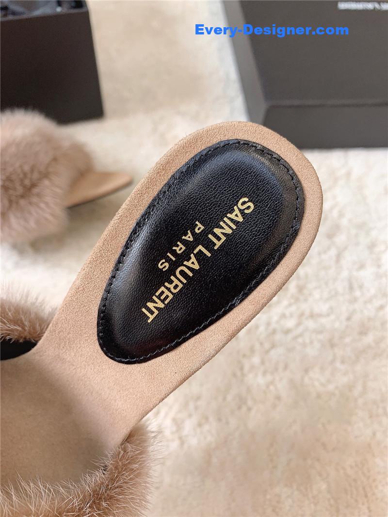 Y51 mink high heels