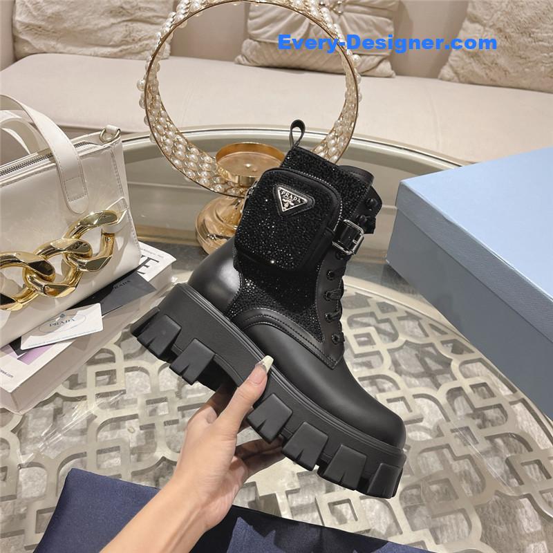 Pra*a monolith pouch leather boots