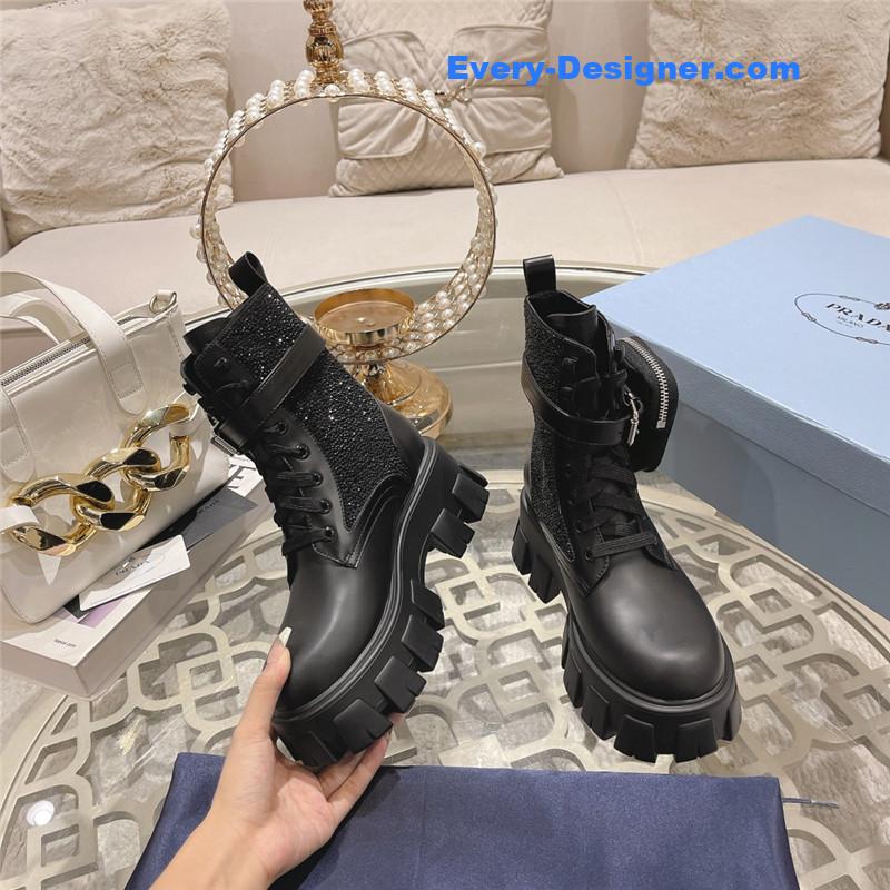 Pra*a monolith pouch leather boots