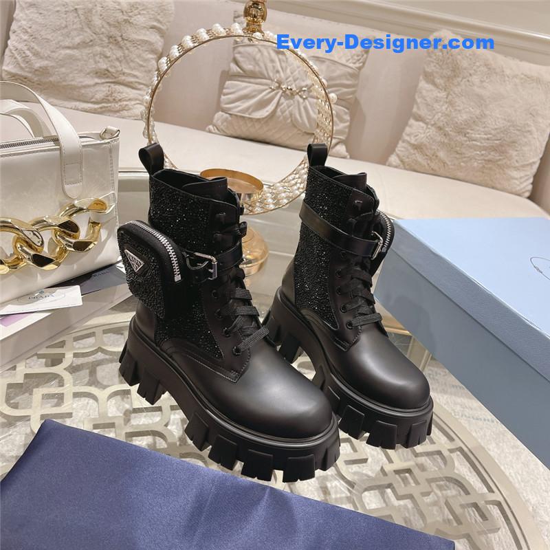 Pra*a monolith pouch leather boots