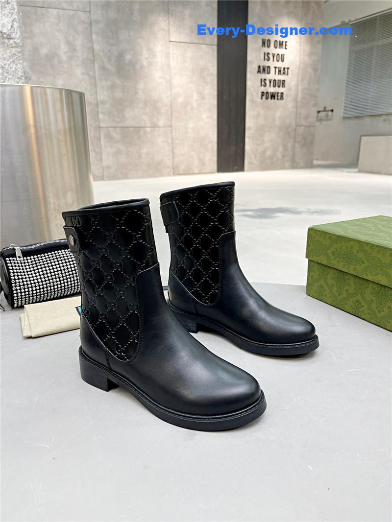 Gvc*1 gg monogram leather boots