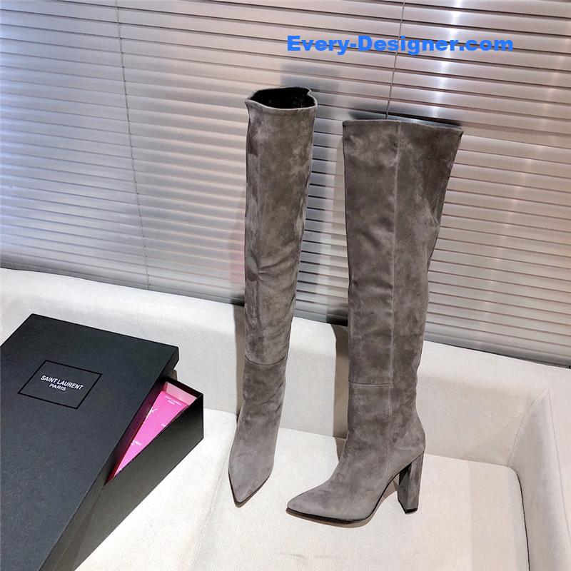 Sa1nt Lau*nt women’s suede over-the-knee boots