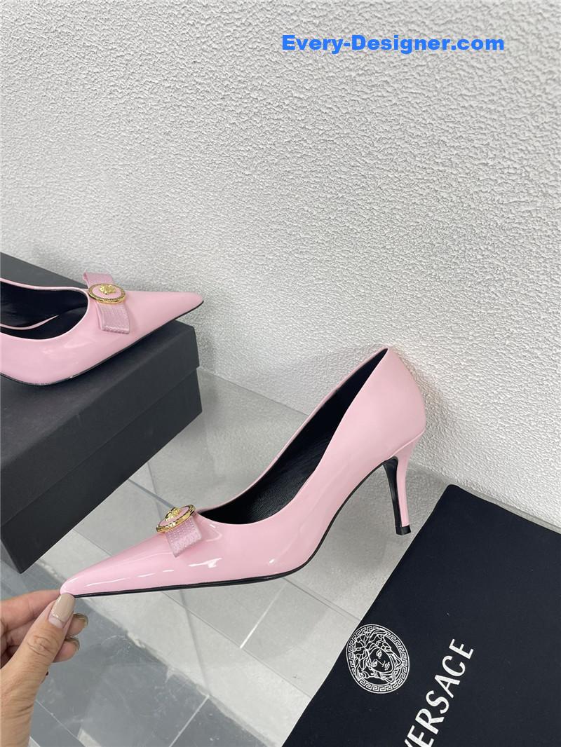 Versace patent leather high heel shoes