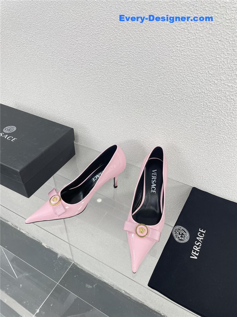 Versace patent leather high heel shoes