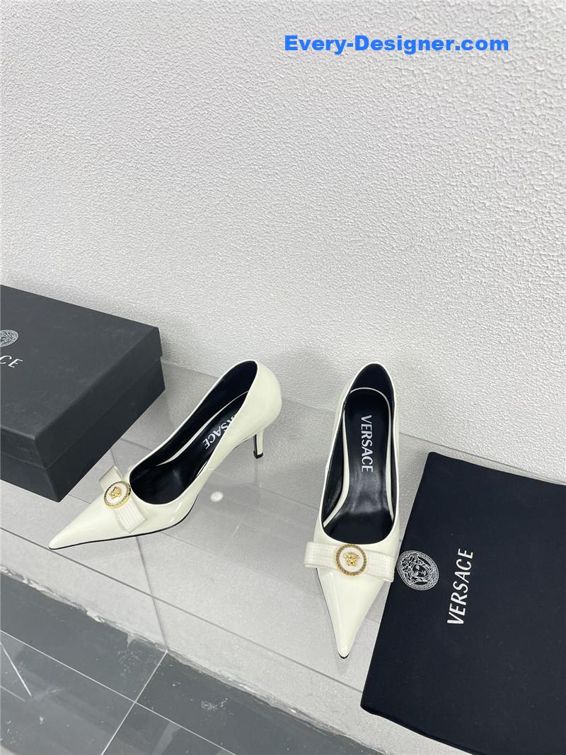 Versace patent leather high heel shoes