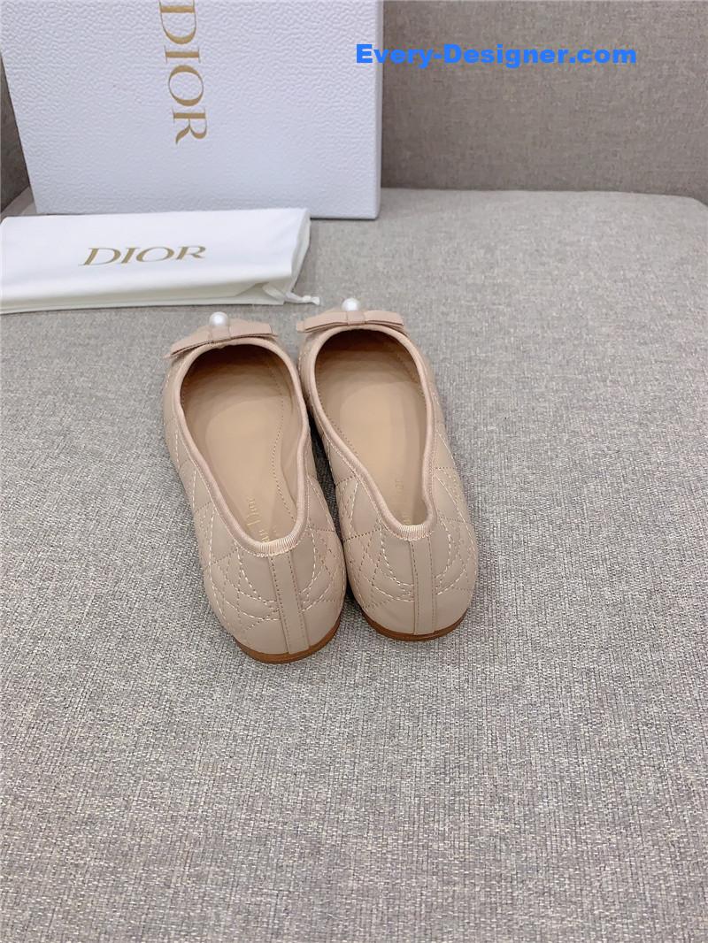 d10r new D1am0nd pearl flat shoes