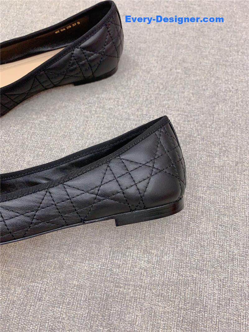 d10r new D1am0nd pearl flat shoes