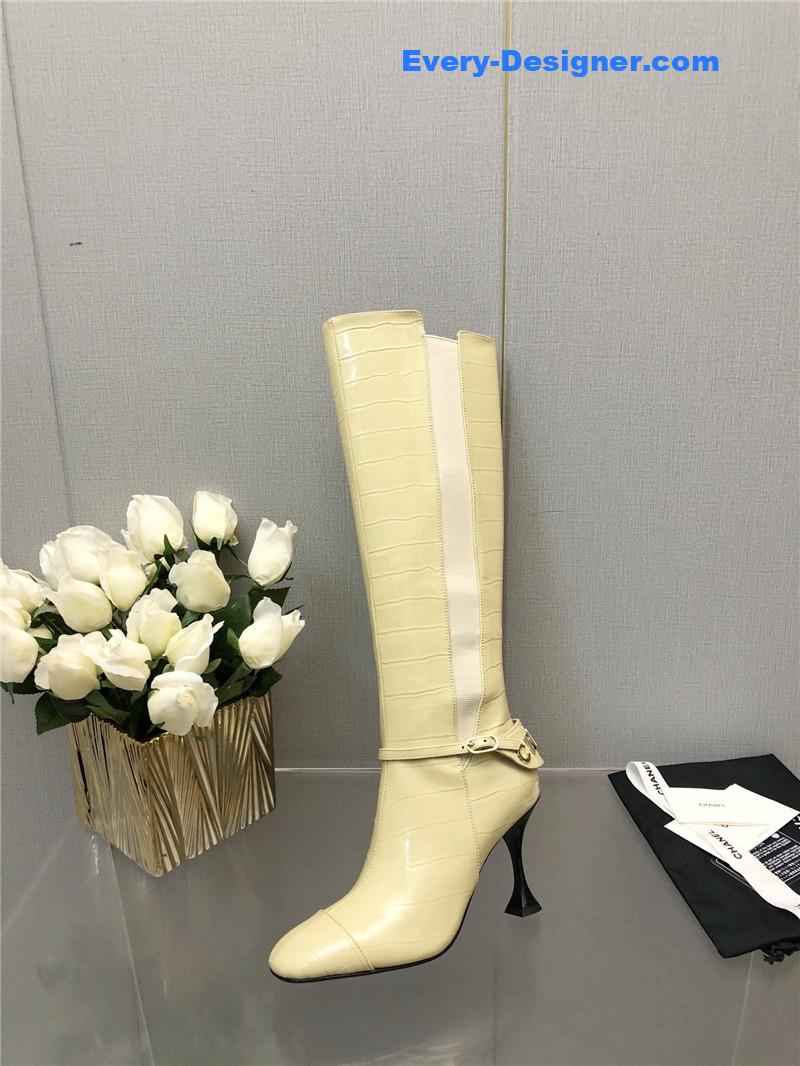 Ch**el new crocodile pattern high heel boots