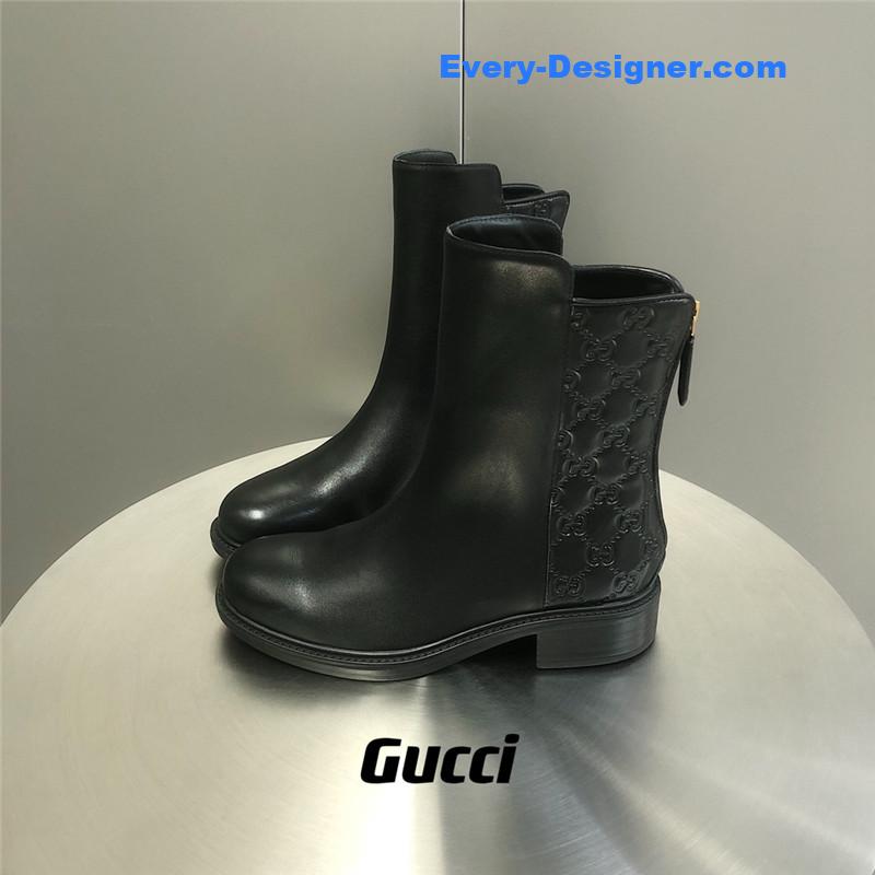 Gvc*1 horsebit gg leather ankle boots