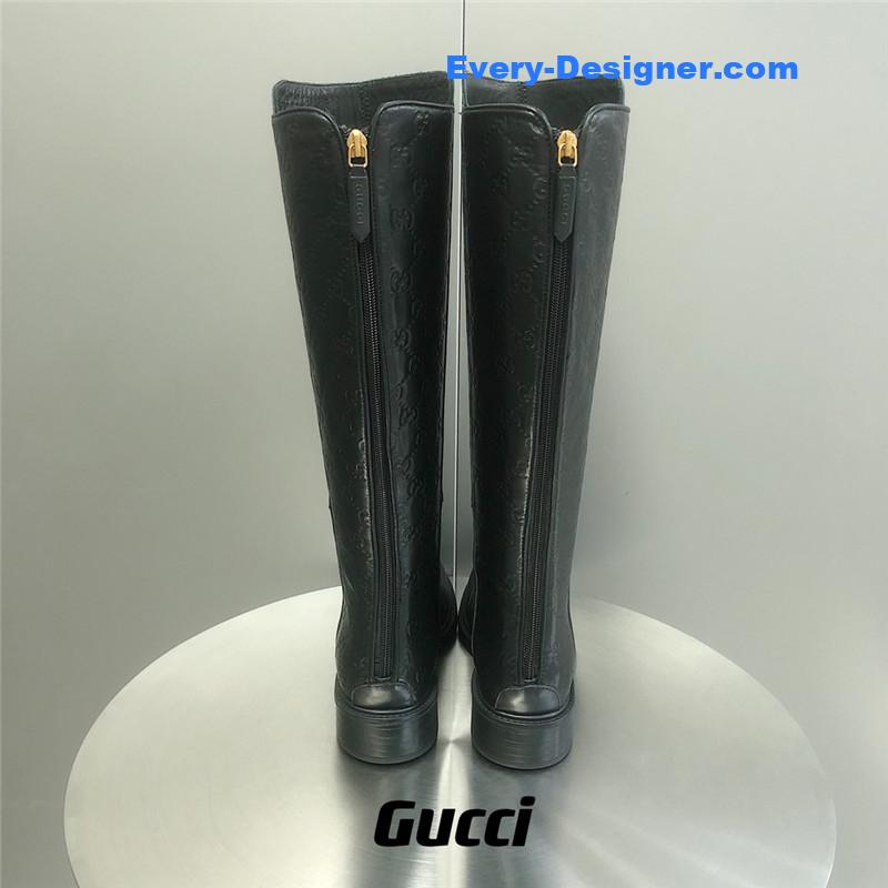 Gvc*1 black Gvc*1ssima leather gg tall riding boots