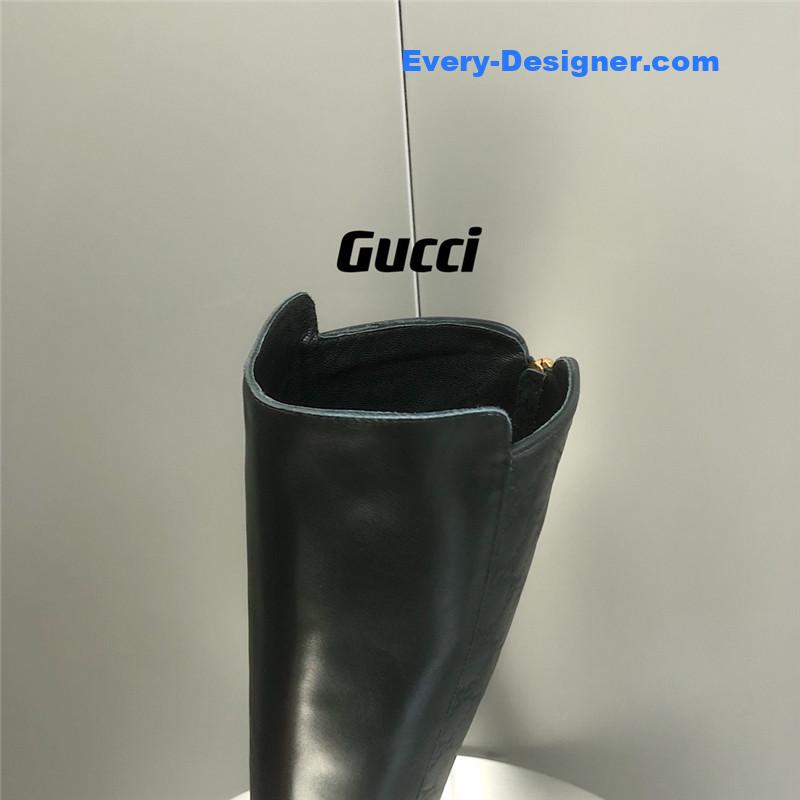 Gvc*1 black Gvc*1ssima leather gg tall riding boots