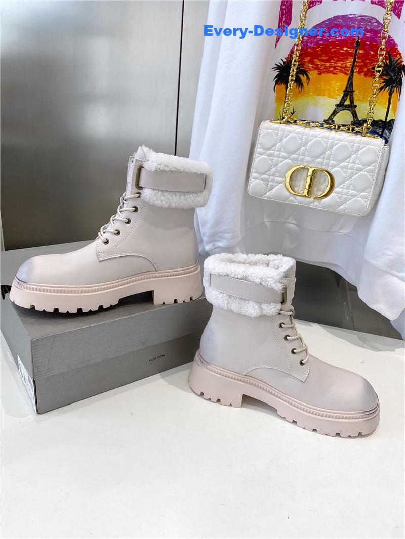 UGG Shearling Lace-Up Boots Gray