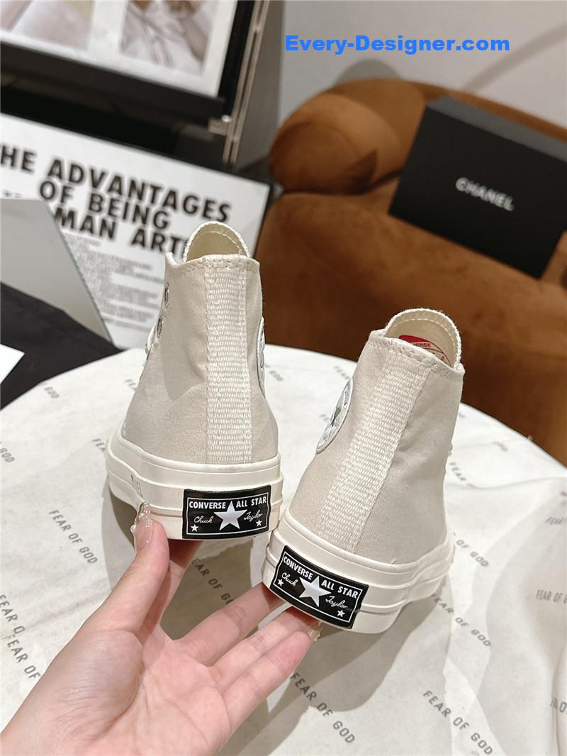 Ch**el co-branded converse canvas shoes