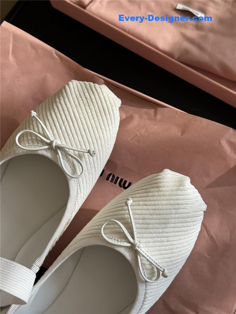 M1um1u corduroy upper shoes