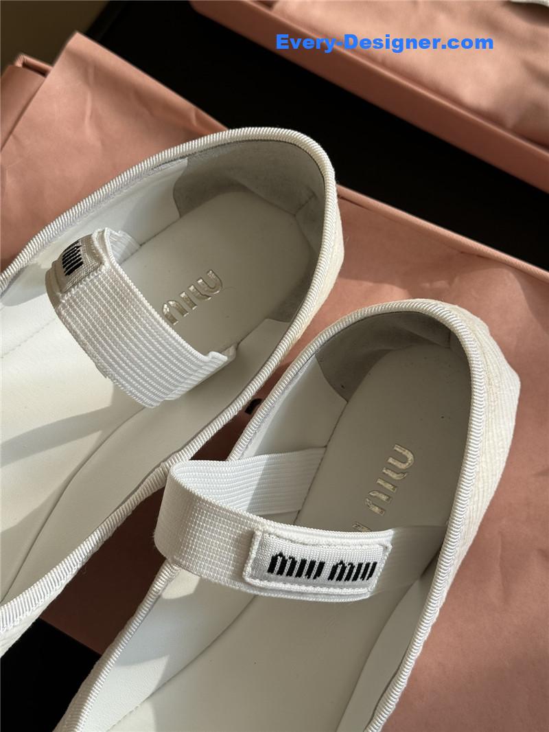 M1um1u corduroy upper shoes