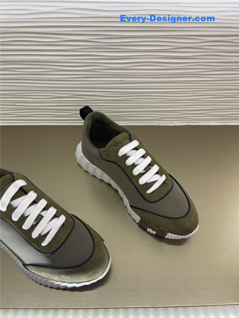 H**me5 bouncing low-top sneakers in green for women