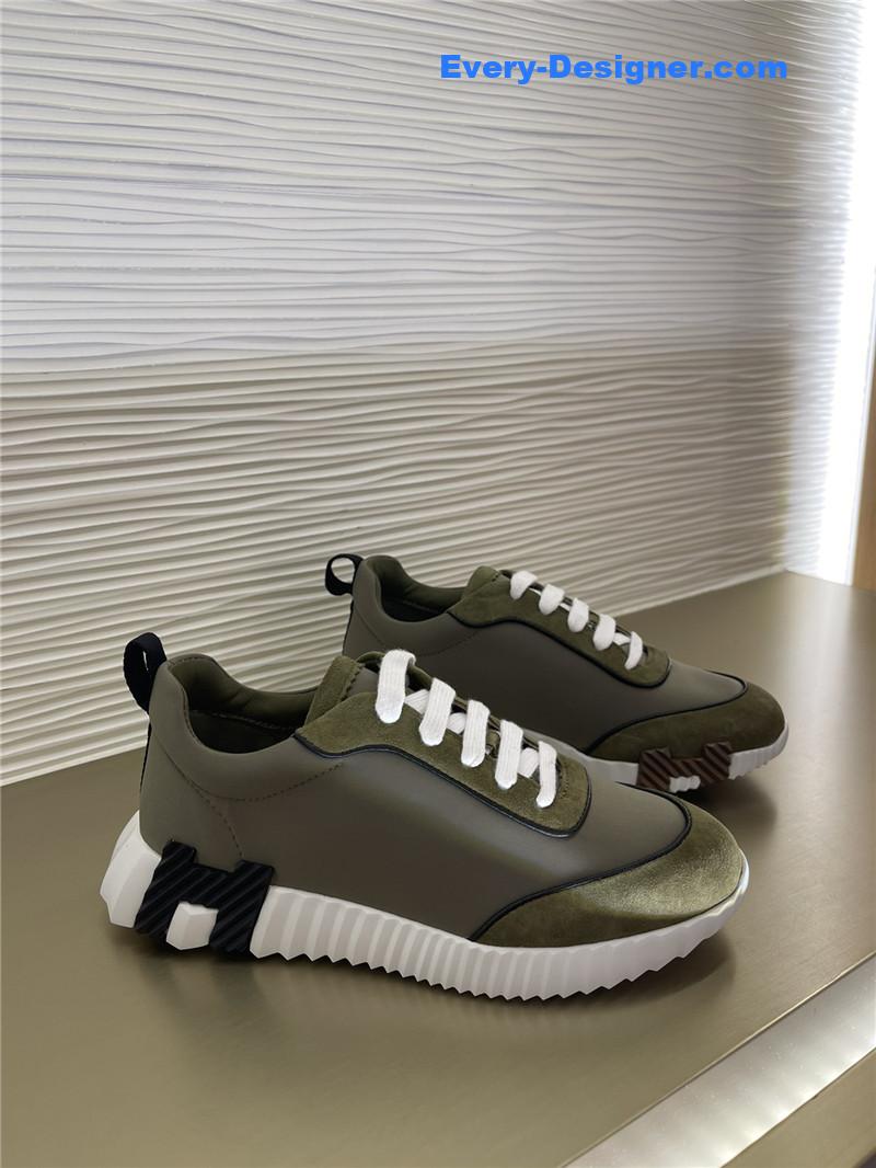 H**me5 bouncing low-top sneakers in green for women