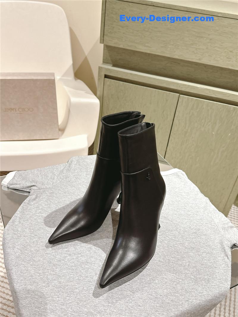 J1m*y Ch00 cycas 80 lambskin ankle boots in black