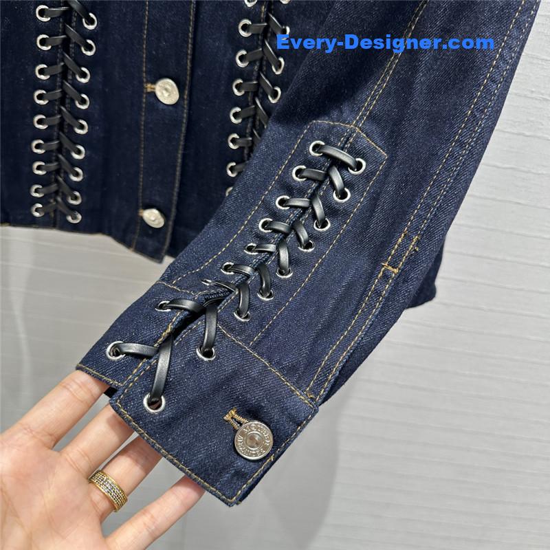 a1exa*der Mcqv*en waist denim jacket replica clothing sites