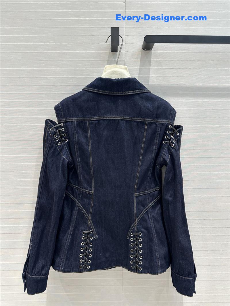 a1exa*der Mcqv*en waist denim jacket replica clothing sites