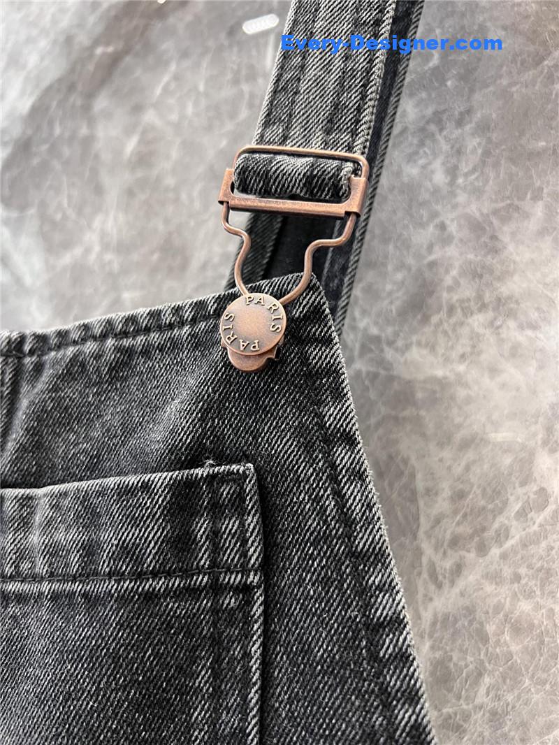 Pra*a triangle logo denim overalls replica clothing sites