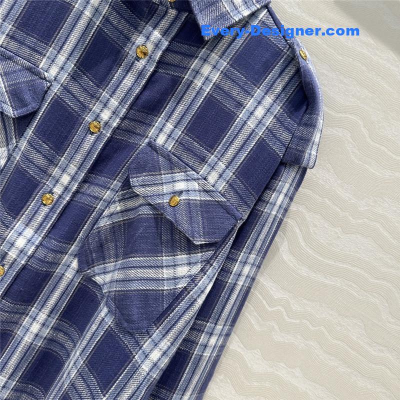 Ce1i*e plaid oversized shirt replica clothing
